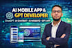 professional ai app developer for chatbot, website and mobile app
