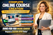 professionally develop your online course from content creation to launch