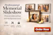 create a professional memorial slideshow video with music