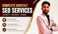 do complete monthly SEO service for website organic growth