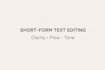 line edit and polish your text