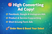 high converting ad copy for facebook, and social media