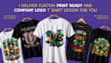 deliver custom print ready and company logo t shirt design for you