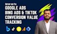 google ads, bing ads, snapchat, pinterest and tiktok pixel conversion tracking