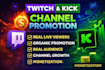 kick channel kick followers kick promotion