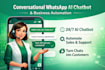 create conversational whatsapp ai chatbot, whatsapp business  api