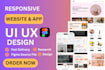 do figma landing page, UI UX website design and UI UX mobile app design