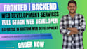 do website development as full stack developer, backend, frontend developer