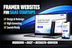 do framer website design or redesign for saas startup website growth