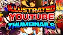 illustrate a youtube thumbnail