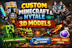 design custom hytale and minecraft 3d models and animations using blockbench