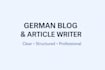 write clear and professional german blog articles