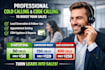 do professional cold calling, code calling and lead followup