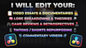 edit your youtube gaming, commentary or lore video
