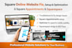 build square online store, squarespace website redesign square business website