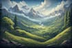 do stunning fantasy landscape, background illustration