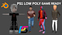 create ps1 ps2 retro low poly 3d models for games and animation