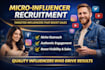 do micro influencer research and outreach influencer leads