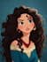 beautiful portrait in disney cartoon