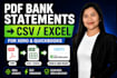 convert PDF bank statements to CSV or excel for xero and quickbooks