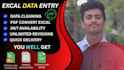 data entry data cleaning PDF to excel data analysis
