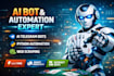 do ai telegram bot development, python automation and web scraping