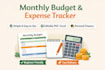 create simple monthly budget and financial tracker pdfs