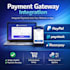 integrate stripe, paypal, paystack, razorpay or other payment gateways in