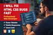 fix HTML CSS bugs or responsive issues on your website