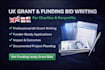 write professional UK grant funding bids for cics