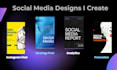 design professional social media posters, flyers, and premium web UI layouts