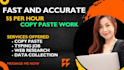 do professional data entry and copy paste work for you