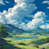 create an background anime any in style