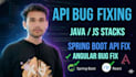 fix the issue related spring boot react and angular