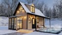 design tiny cabin, frame house, small house, cabana home