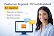 customer support chat agent and virtual assistant in spanish