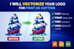 vectorize your logo for print or cutting
