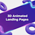 create a 3d animated landing page with advanced animations