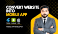 convert website to android and ios app with webview