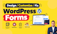 create or fix wordpress contact form 7 wpform gravity form forminator or jotform