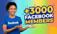 upgrade to new 3000 facebook members