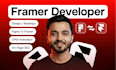 create framer website design, framer landing page as a framer developer