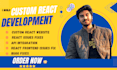 build, fix, or customize react js websites