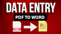 convert PDF to word and data formatting