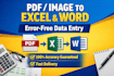 do fast error free data entry and web research