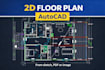 draw 2d floor plan in autocad