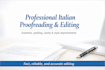 proofread and edit italian texts for grammar and clarity