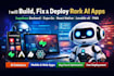 build, fix, deploy rork ai apps supabase, expo go react native, lovable v0, pw