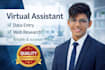 do accurate data entry and web research with high quality
