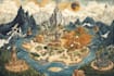 make fantasy map illustration for map